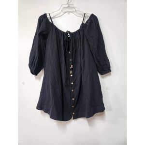 Free People Off Shoulder With Drawstring Blouse Szie Xs. A38